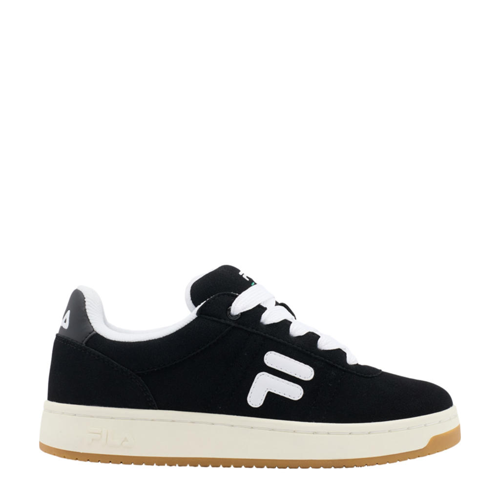 Zwarte dames Fila sneakers van imitatiesuède met veters