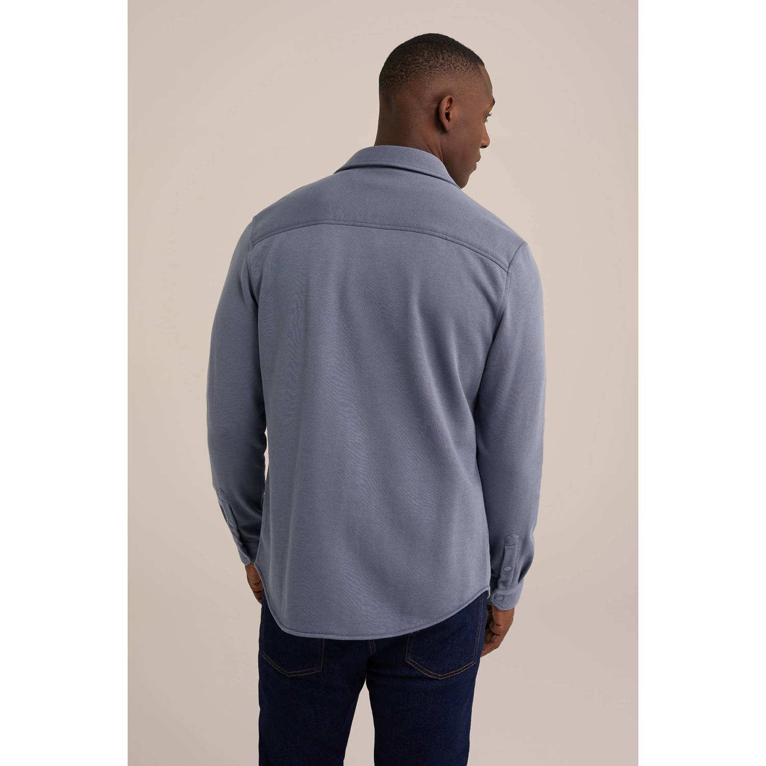WE Fashion WE Fundamentals regular fit overshirt Blue Flint