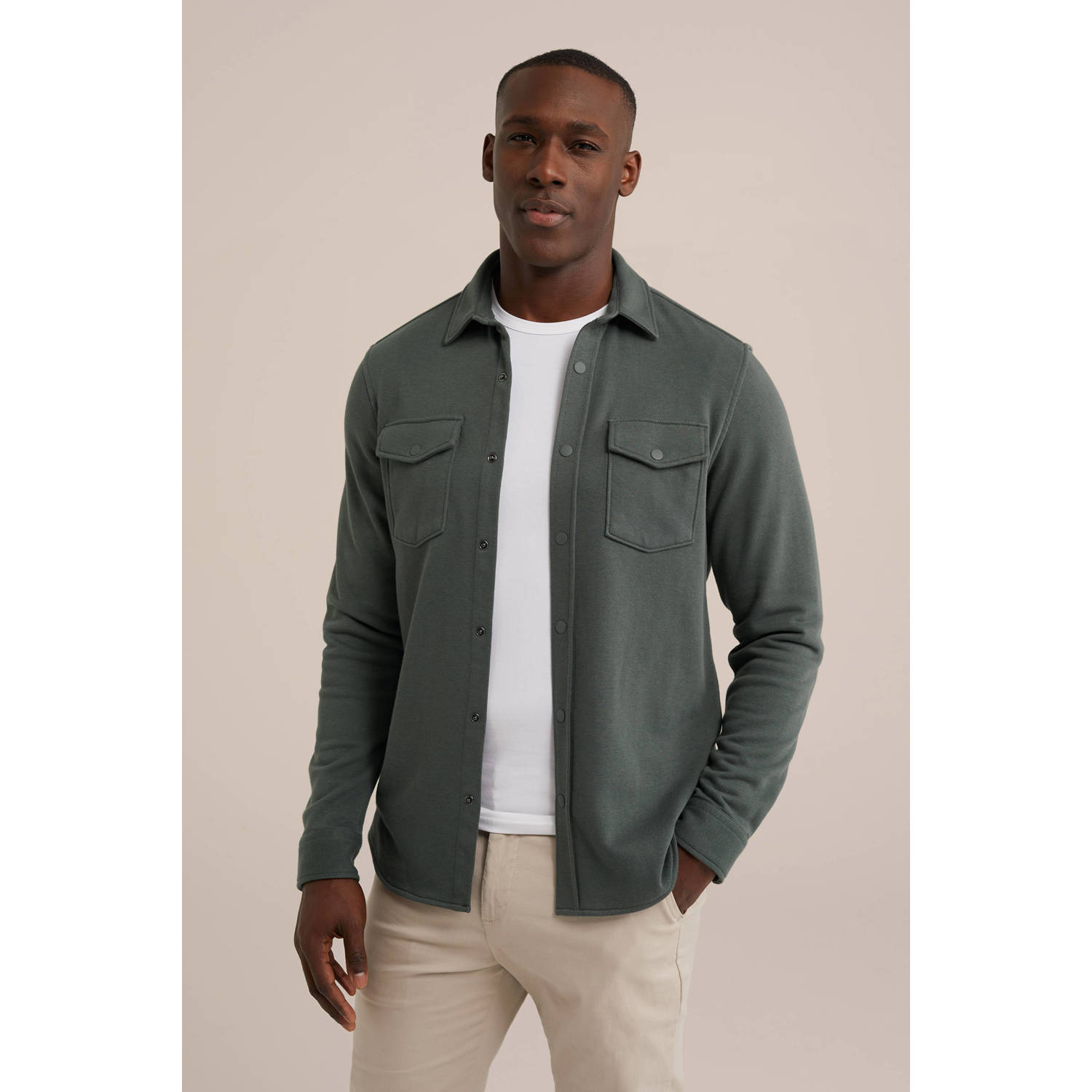 WE Fashion WE Fundamentals regular fit overshirt Ore