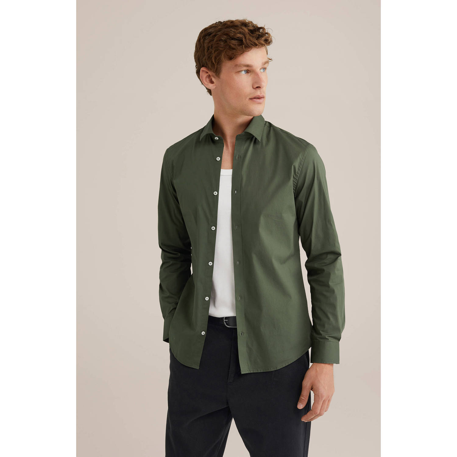 WE Fashion WE Fundamentals overhemd thyme