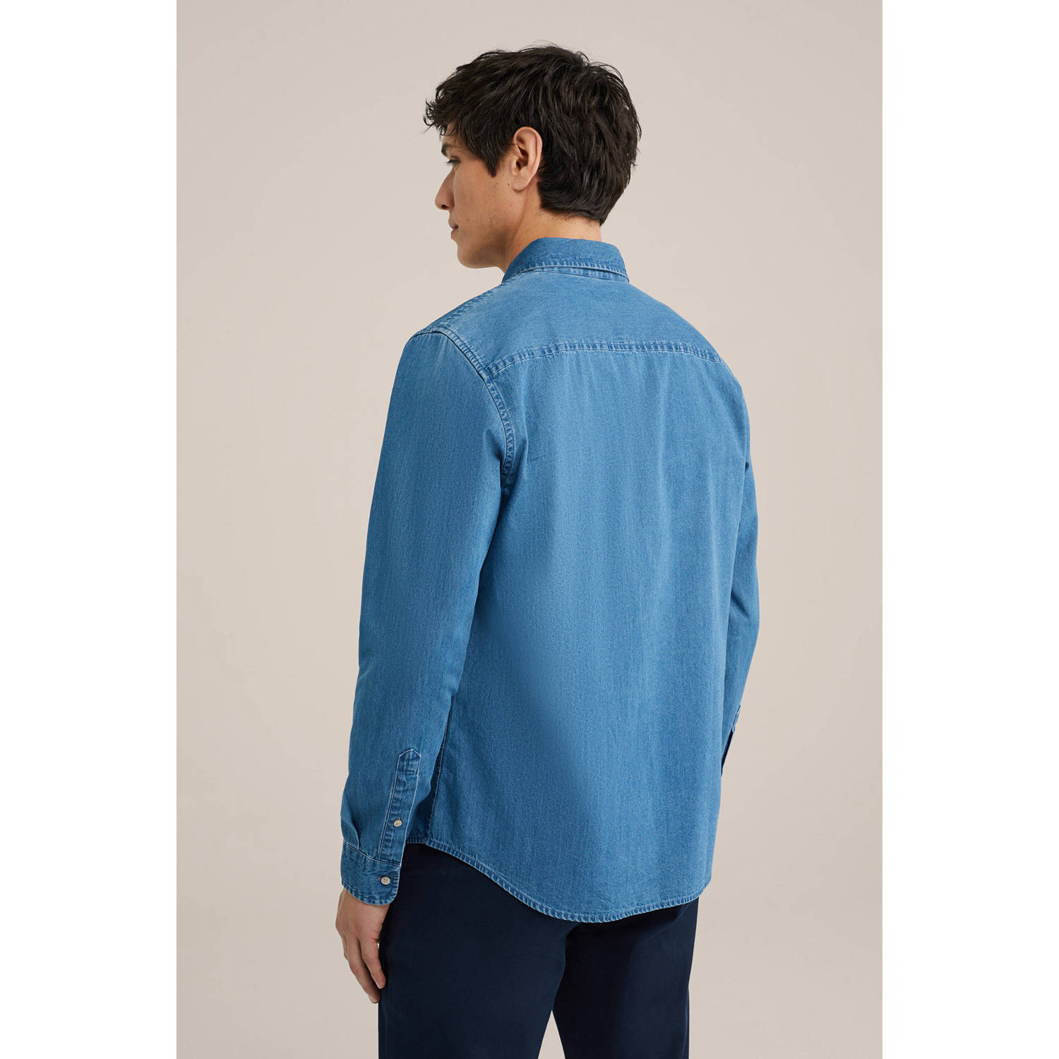 Van Gils casual overhemd donkerblauw