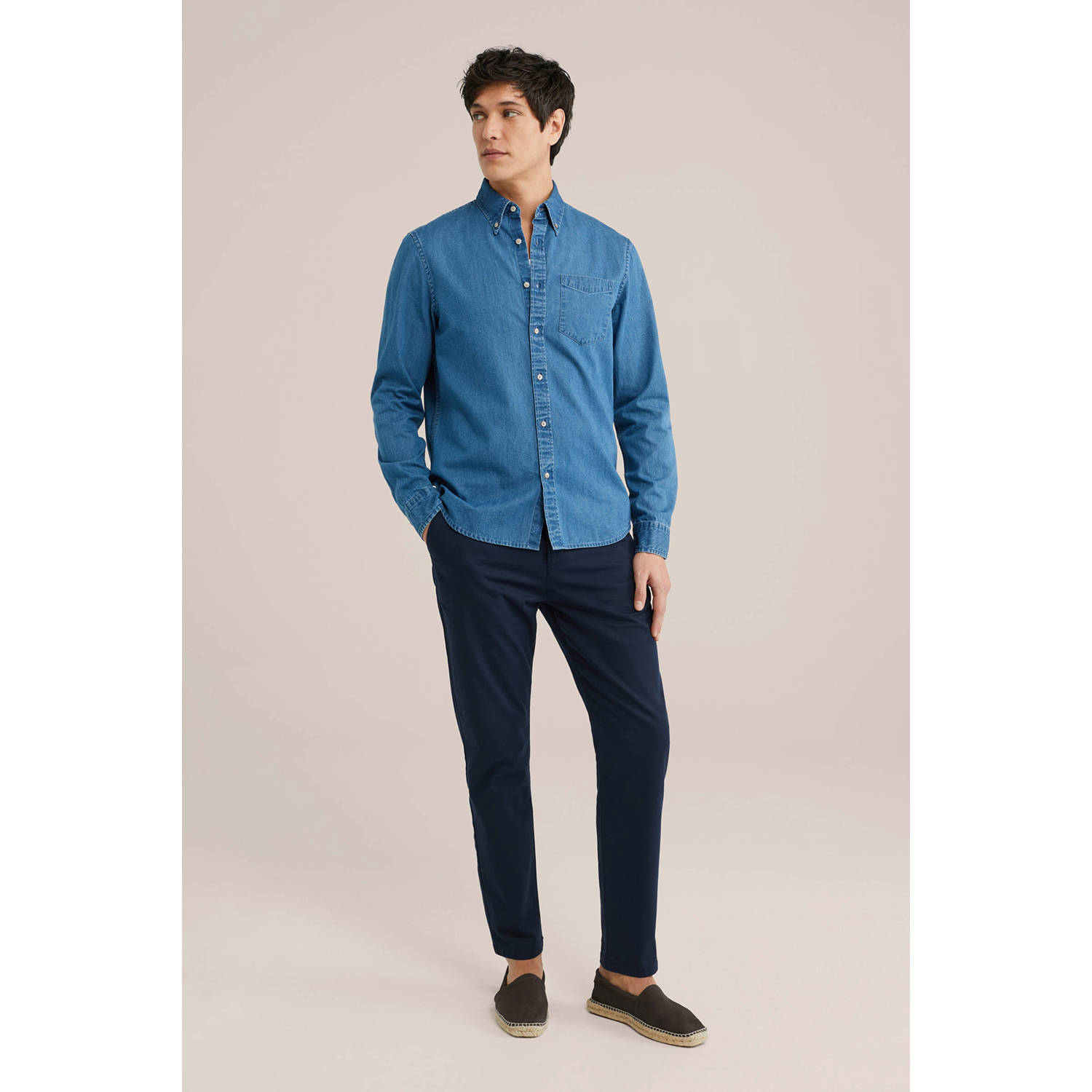 Van Gils casual overhemd donkerblauw