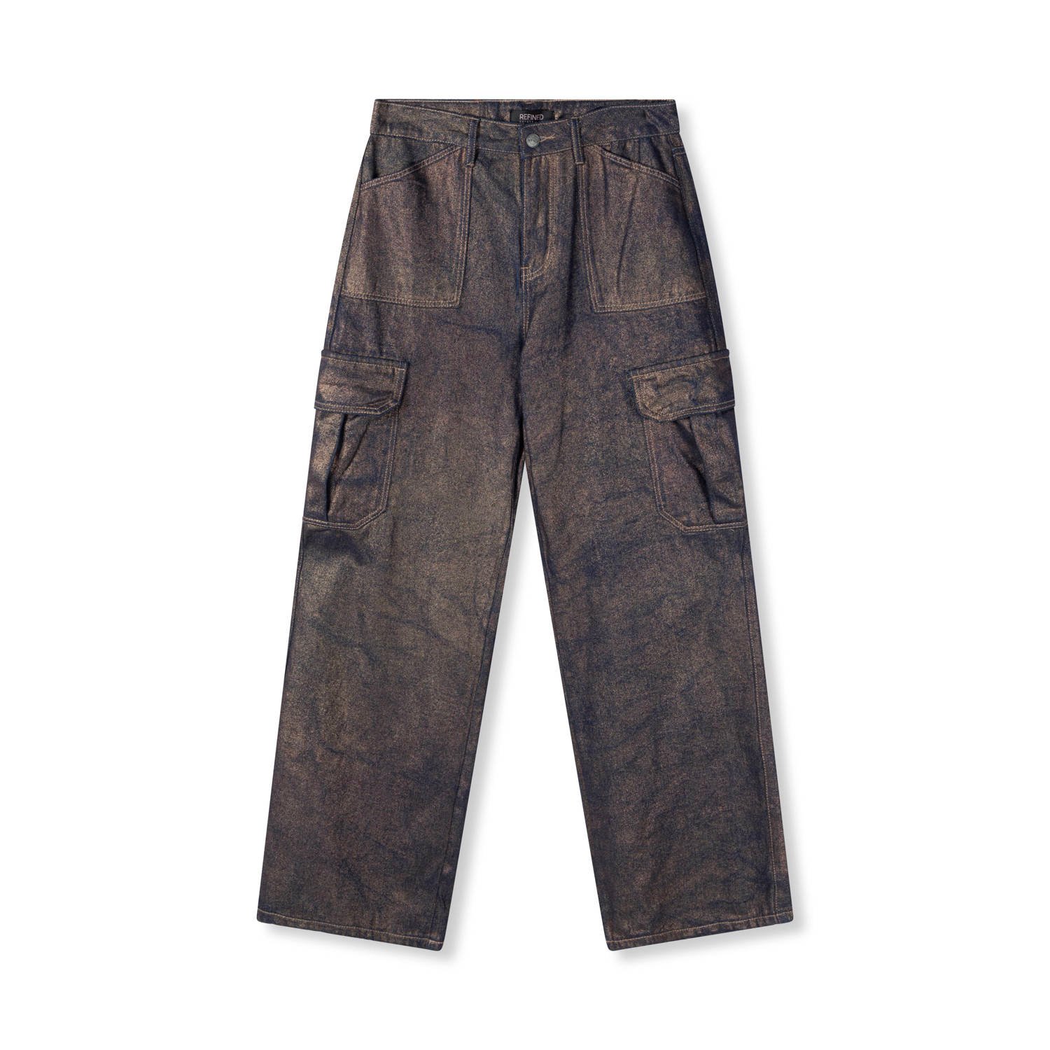 Refined Department Wijde Pijp Goud Jeans Anyssa Brown Dames