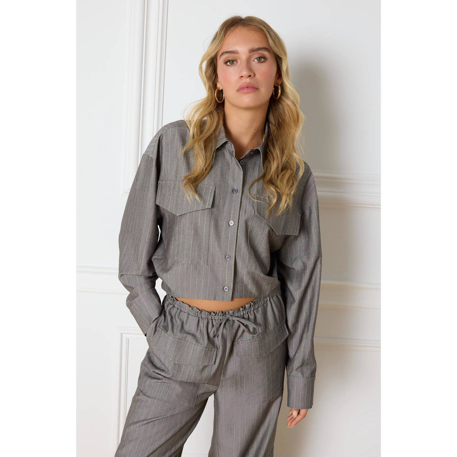 Refined Department Grijze Lyloe Blouse voor Stijlvolle Garderobe Gray Dames