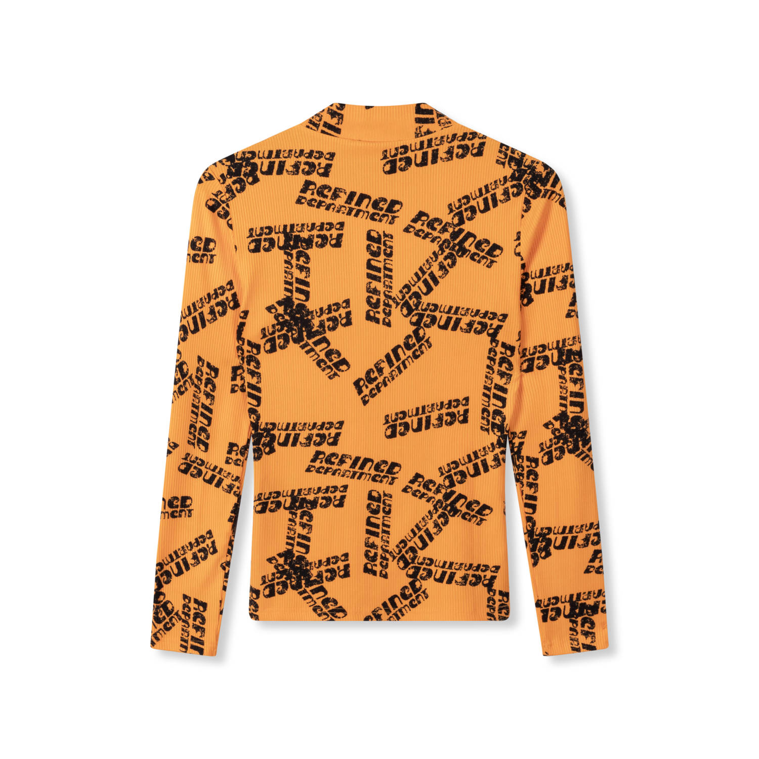 Refined Department top RILEY met logoprint geel
