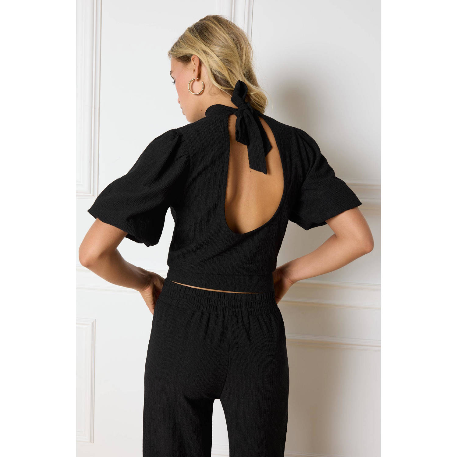 Refined Department top FLO zwart