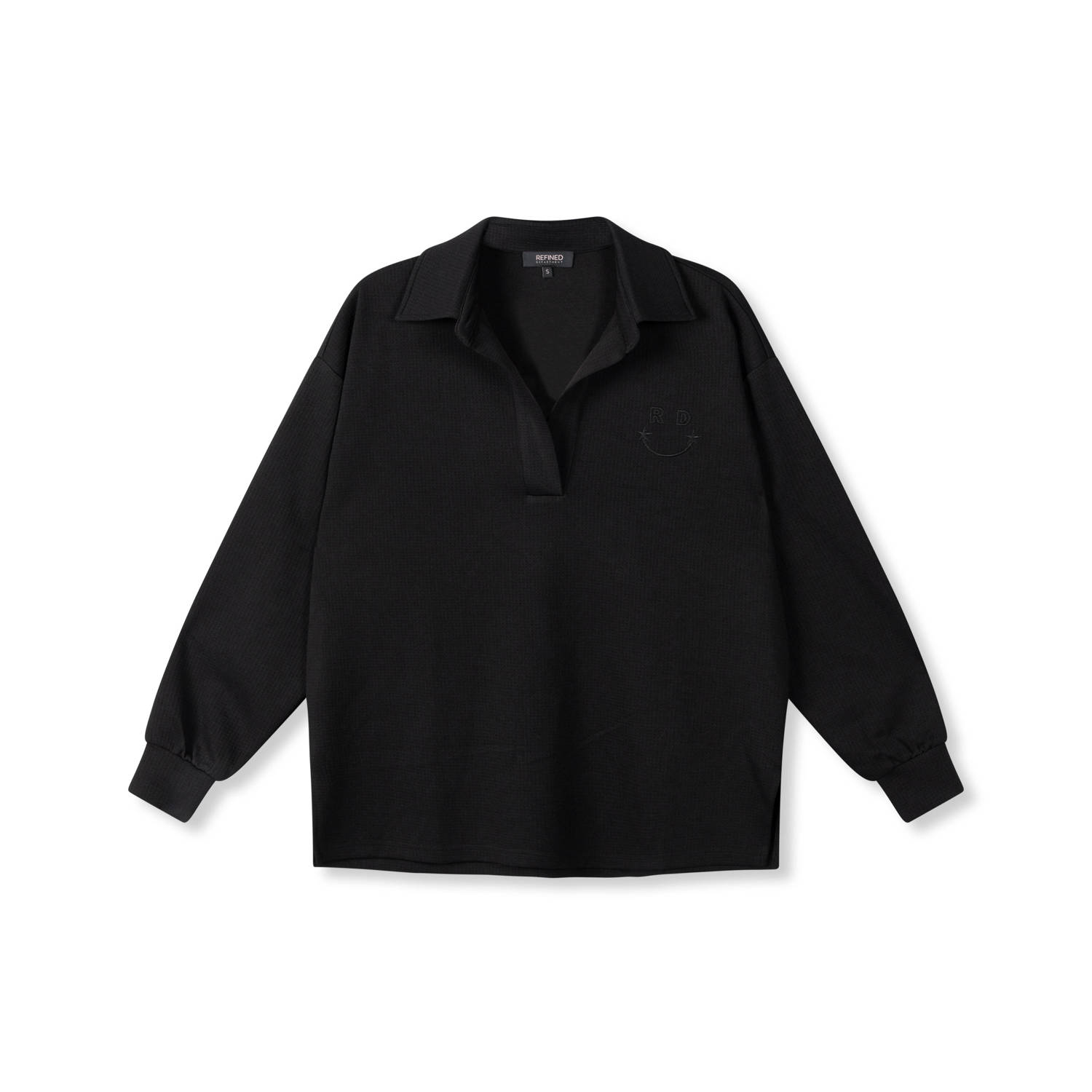 Refined Department Loes Longsleeve Top Black Dames