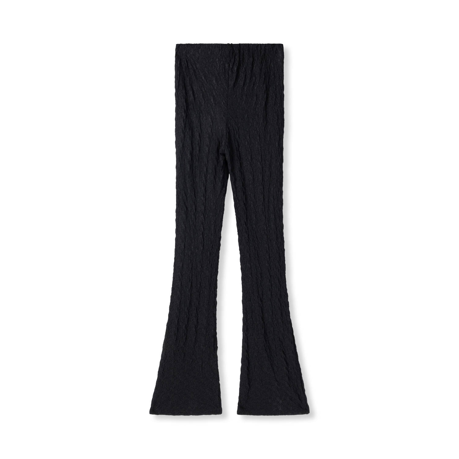 Refined Department flared broek IRIS met textuur zwart