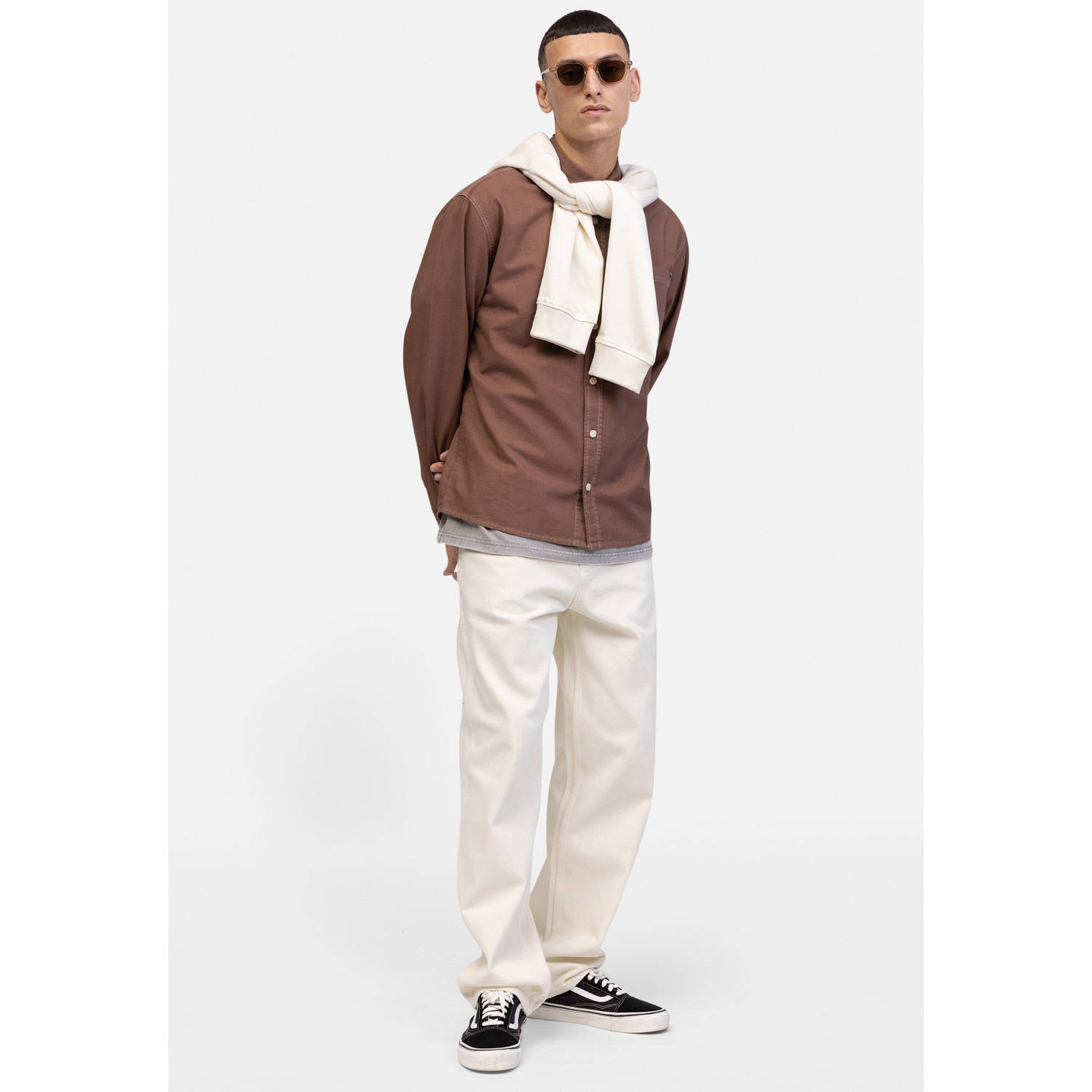Redefined Rebel casual overhemd bruin