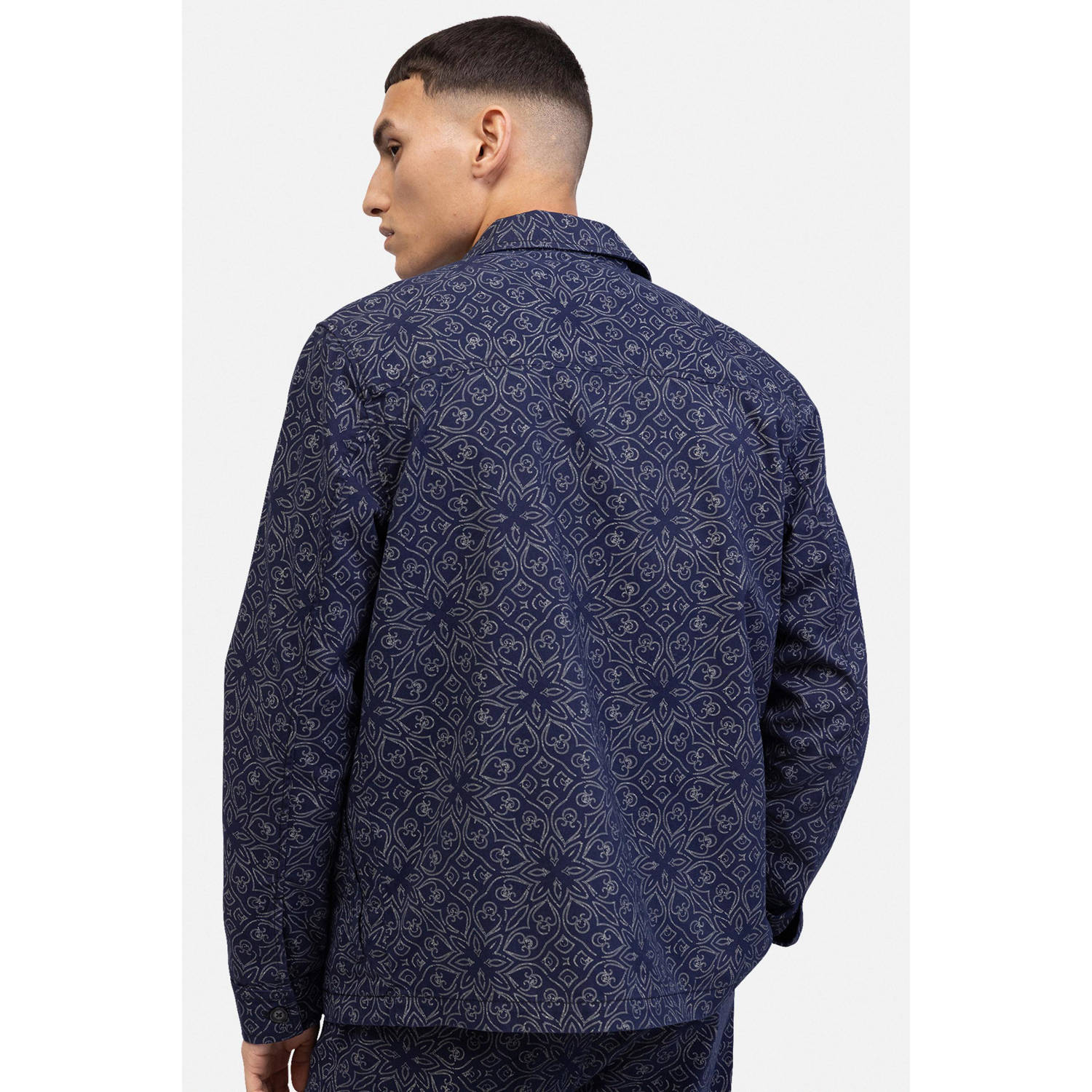 Redefined Rebel casual overhemd donkerblauw