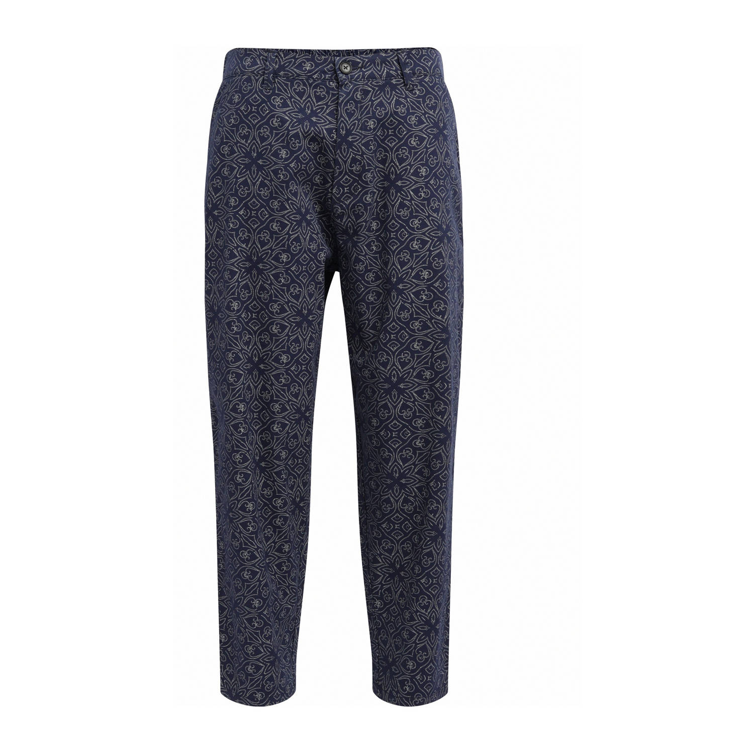 Redefined Rebel comfort fit casual broek donkerblauw