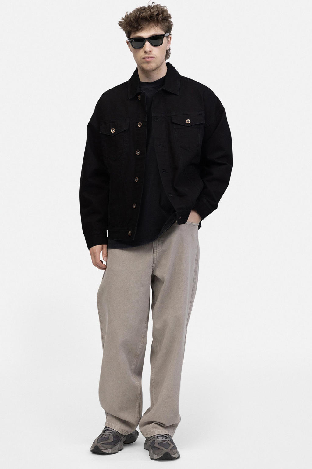 Redefined Rebel baggy fit jeans RRKingston mourning dove