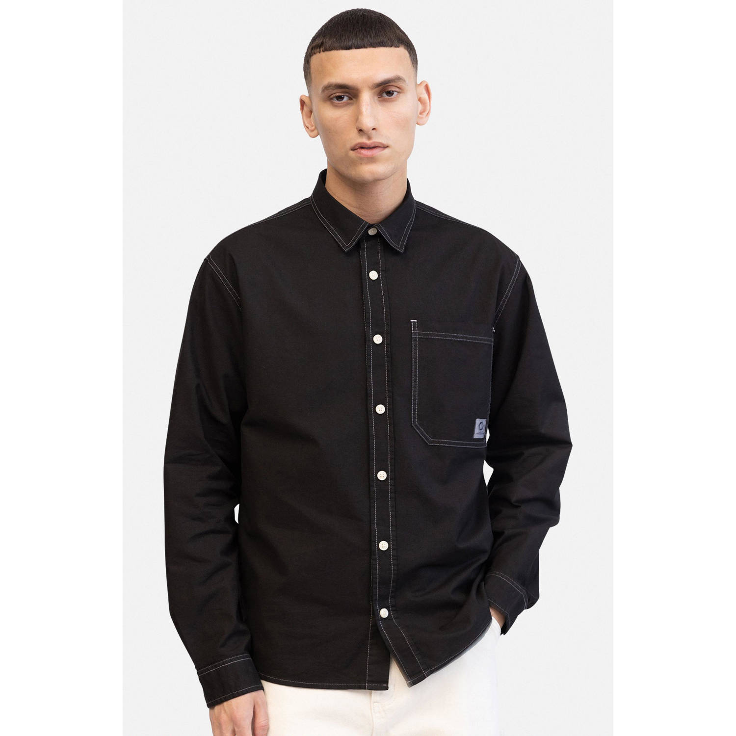 Redefined Rebel casual overhemd zwart