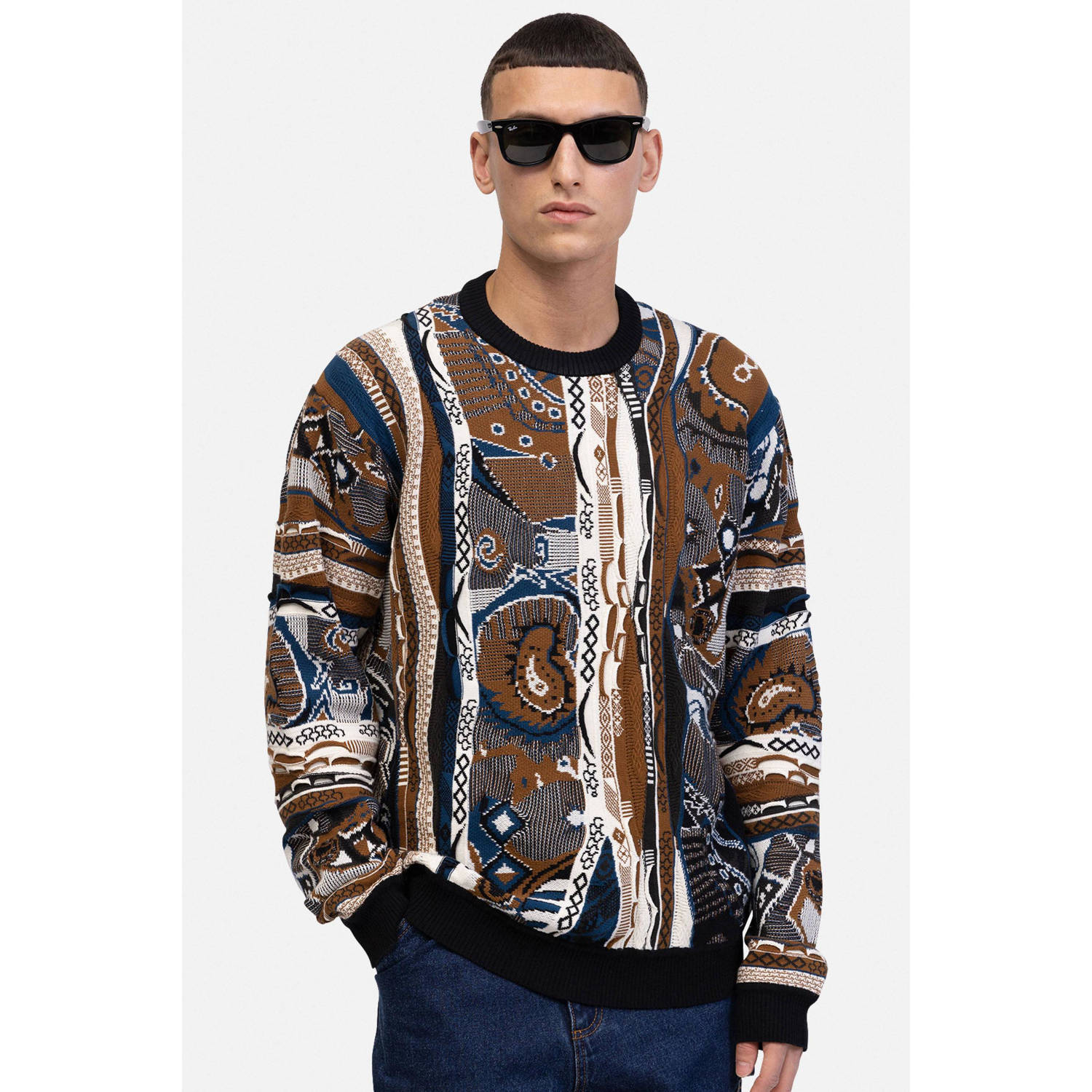 Redefined Rebel fijn gebreide trui multi