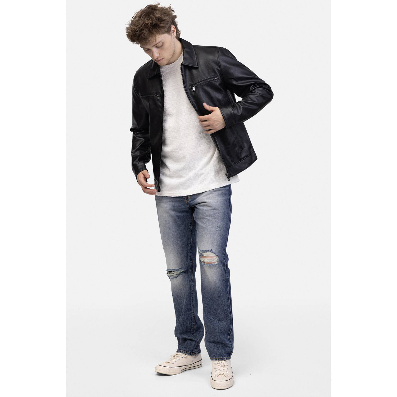 Redefined Rebel regular fit jeans RRParis dark blue destroy