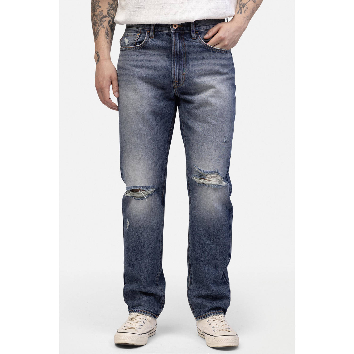 Redefined Rebel regular fit jeans RRParis dark blue destroy