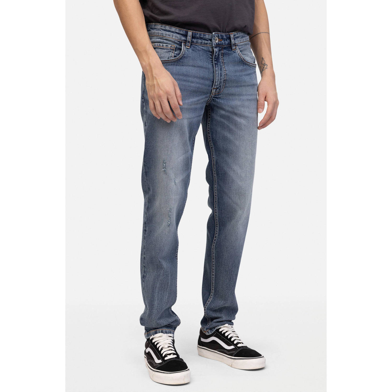 Redefined Rebel RRDetroit regular fit jeans dark blue destroy