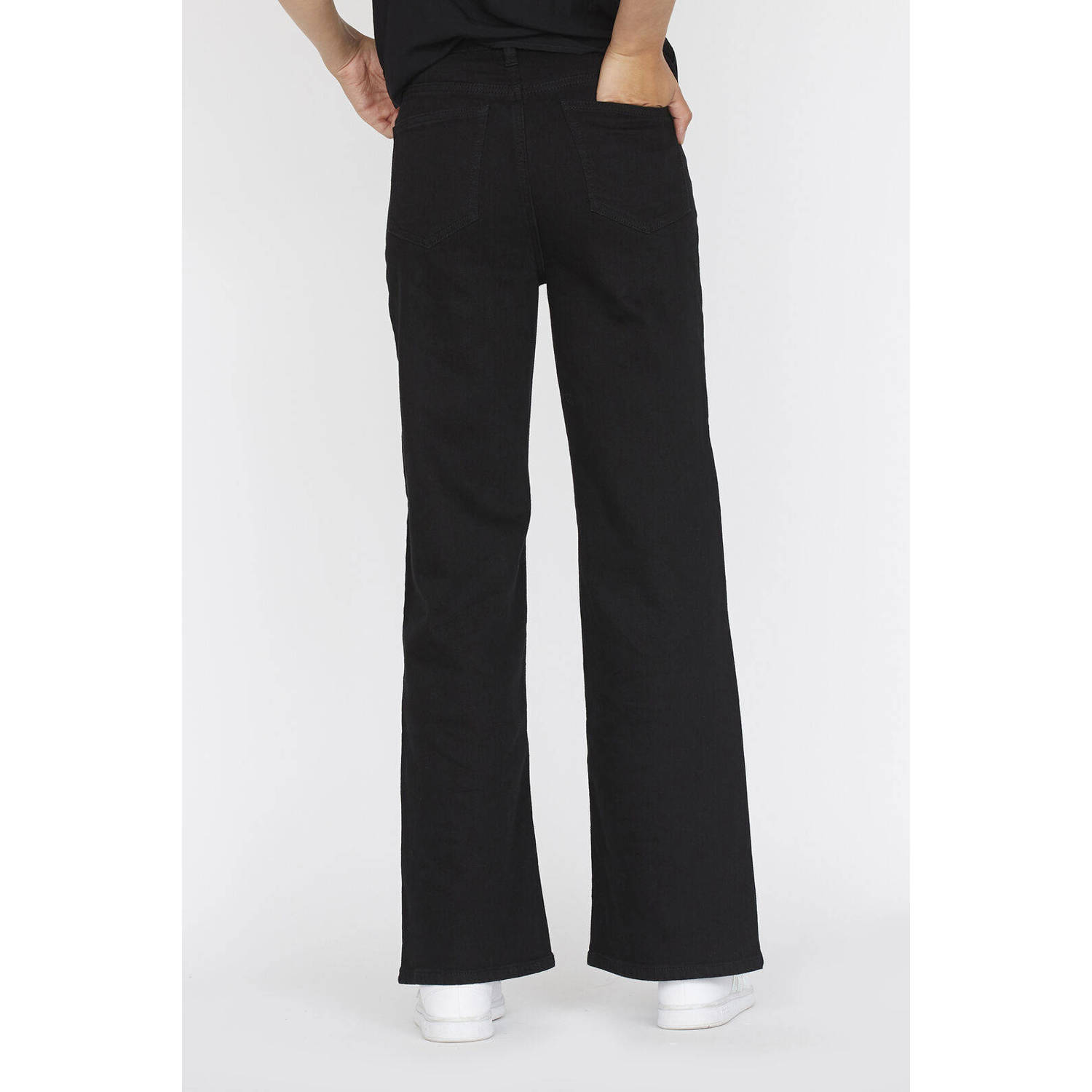 SisterS Point high waist straight leg jeans black denim