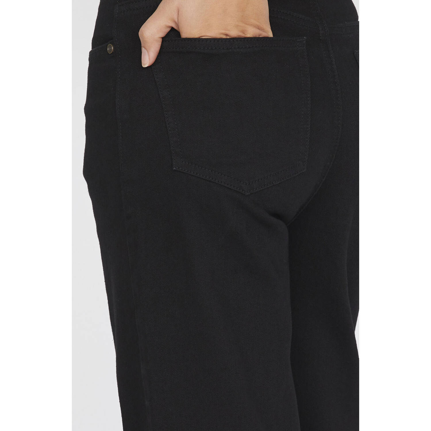 SisterS Point high waist straight leg jeans black denim