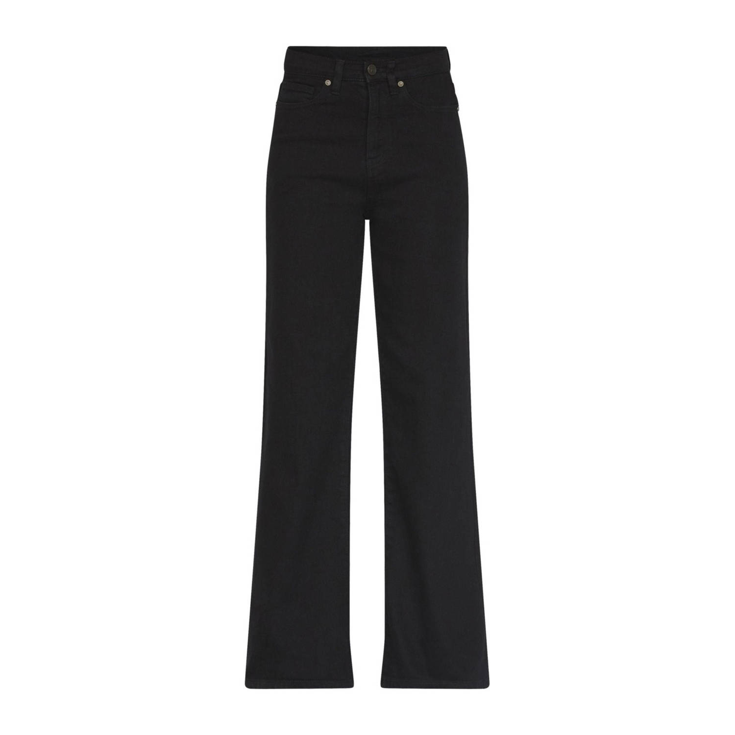 SisterS Point high waist straight leg jeans black denim