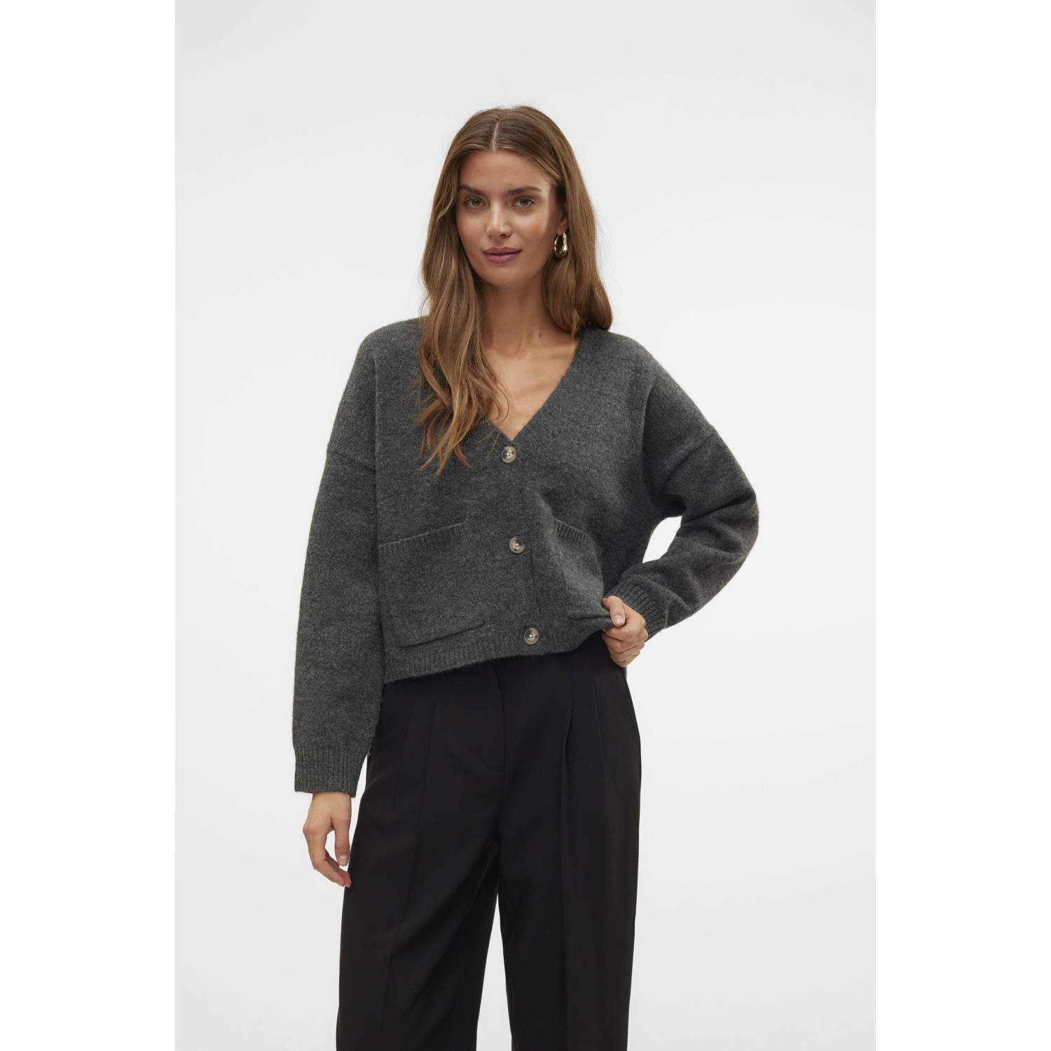 AWARE gemêleerd vest met wol grijs