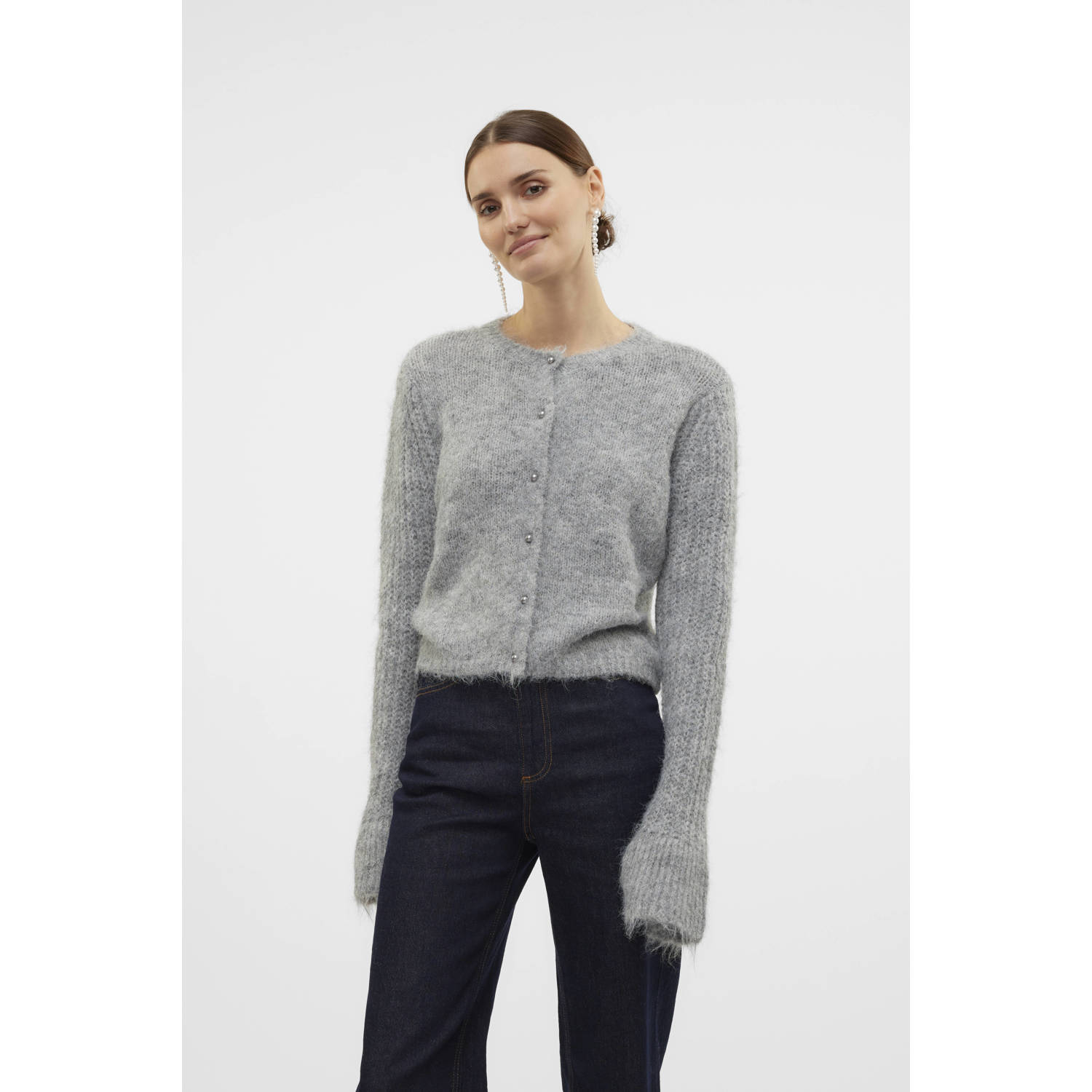 AWARE gemêleerd vest met wol grijs melange