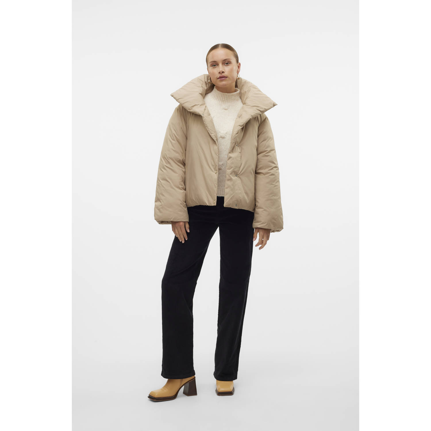AWARE gewatteerde winterjas beige