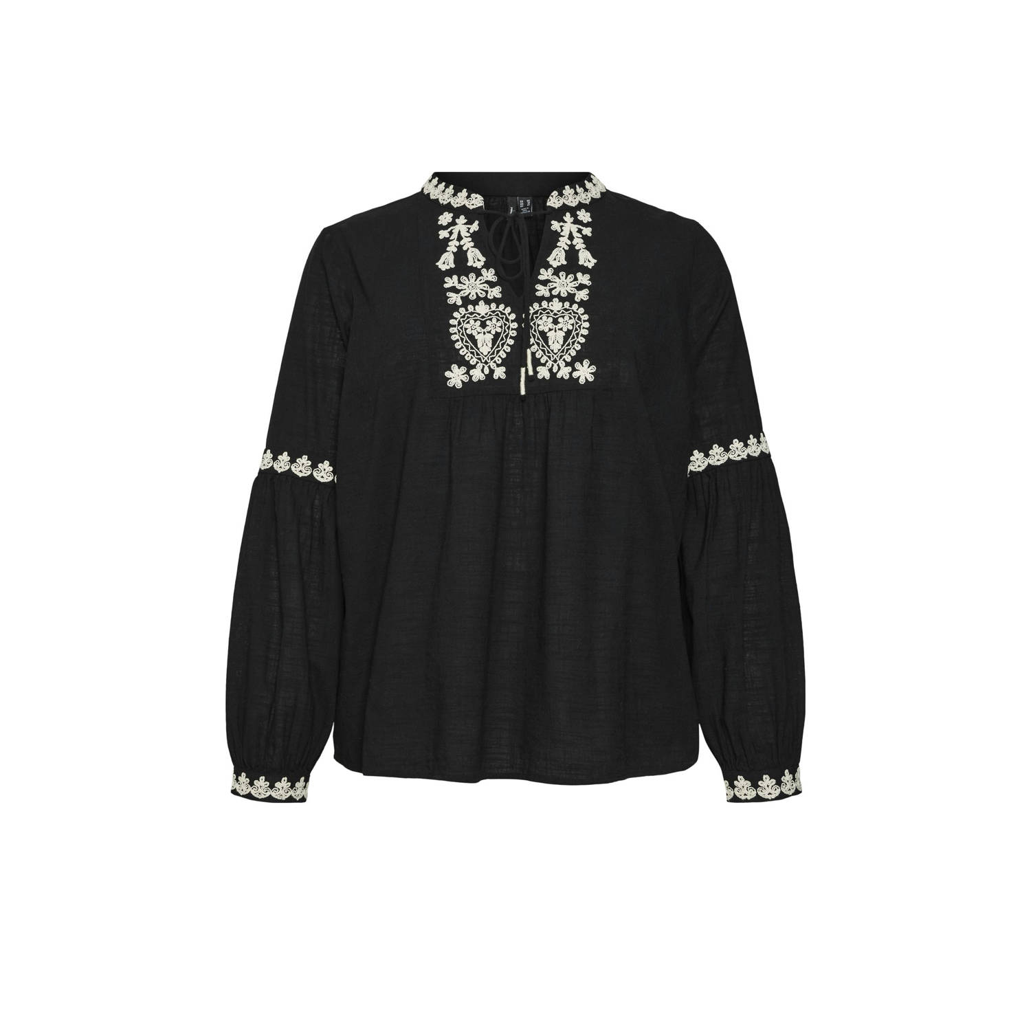 VERO MODA CURVE top VMCRITAH zwart wit