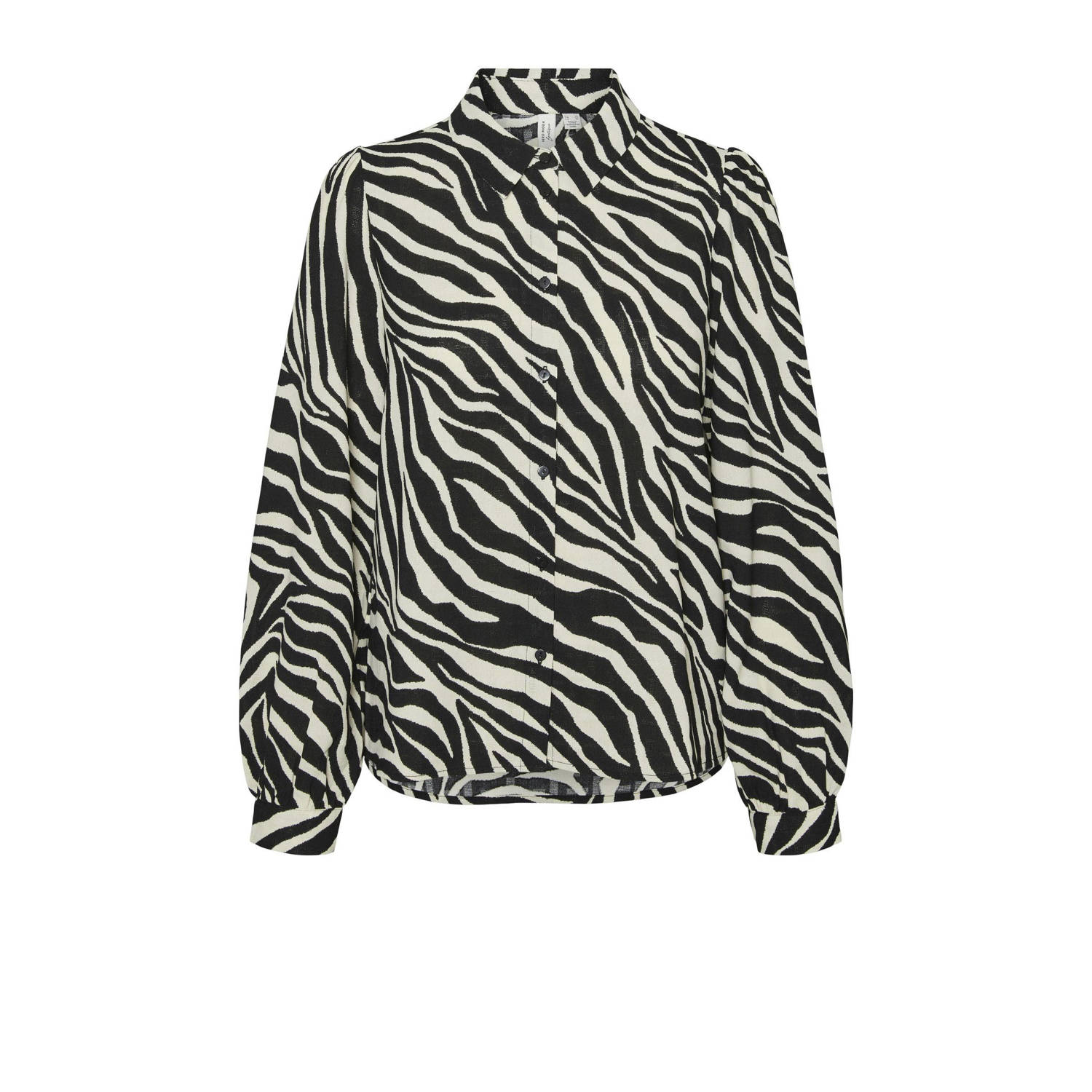 VERO MODA CURVE blouse VMCTEAGAN met zebraprint zwart wit