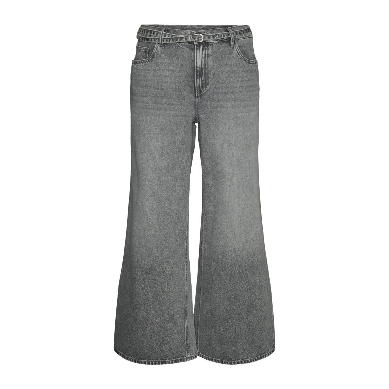 VERO MODA CURVE wide leg jeans VMCANNET medium grey denim