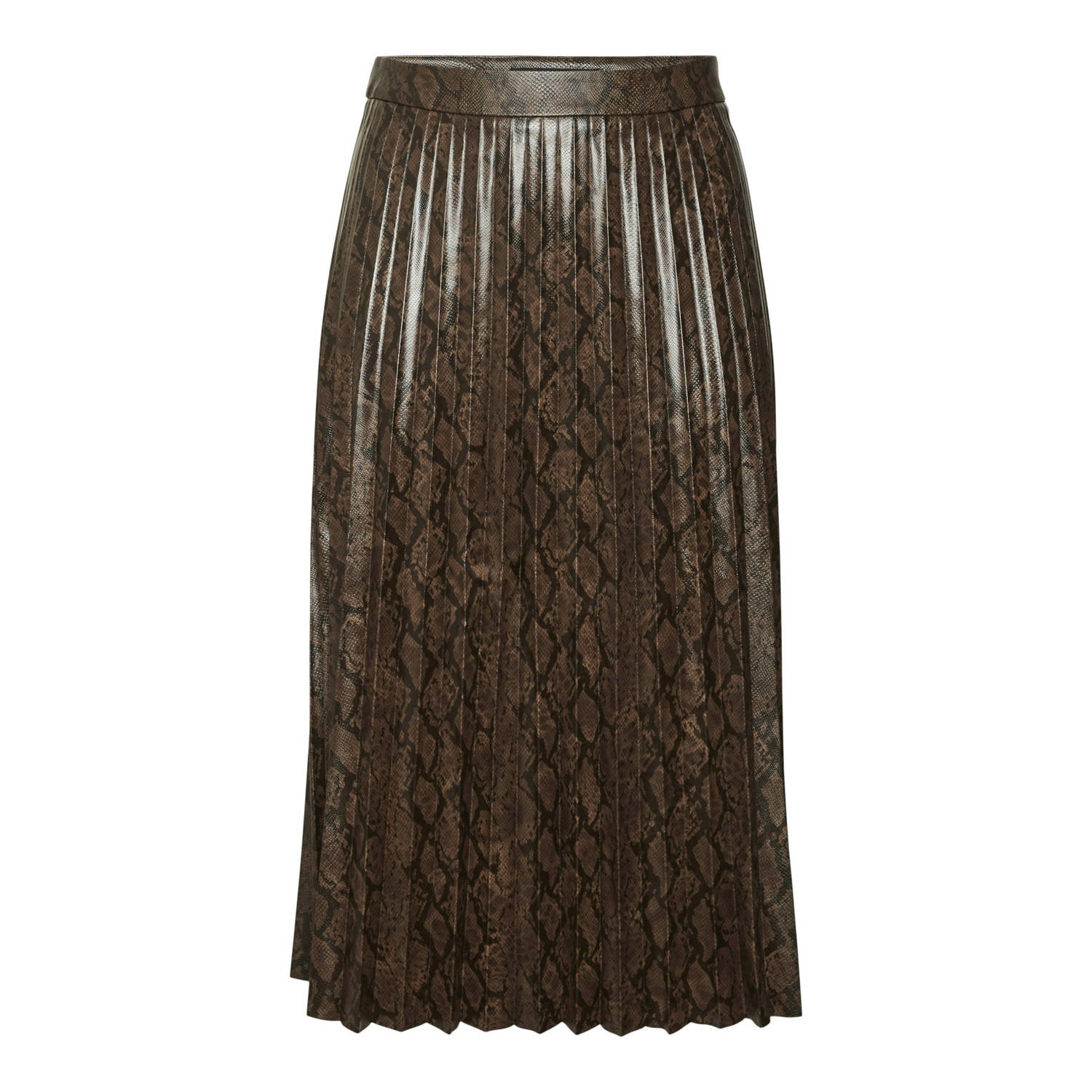 VERO MODA CURVE plissé rok bruin