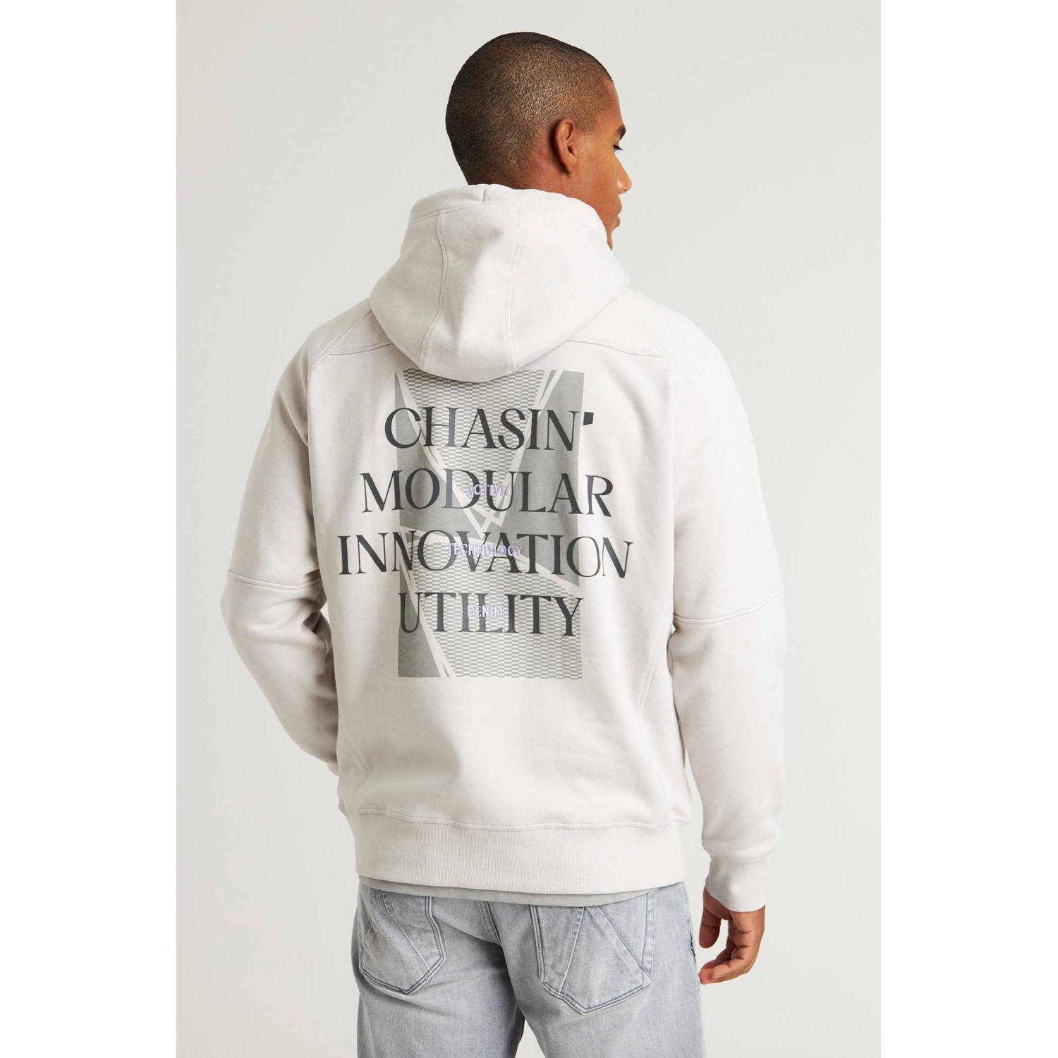 CHASIN' hoodie lichtgrijs