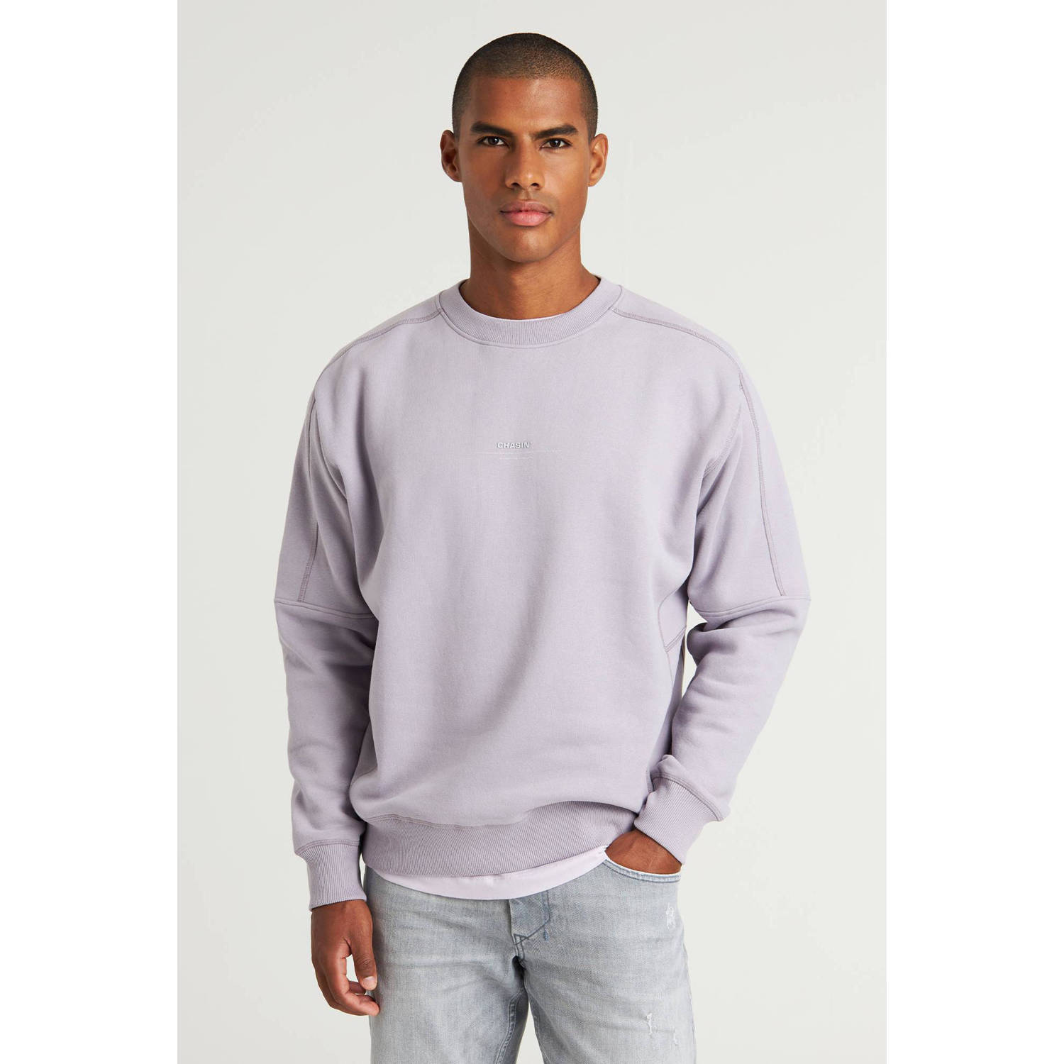 Chasin Burgemeester Sweatshirt Purple Heren
