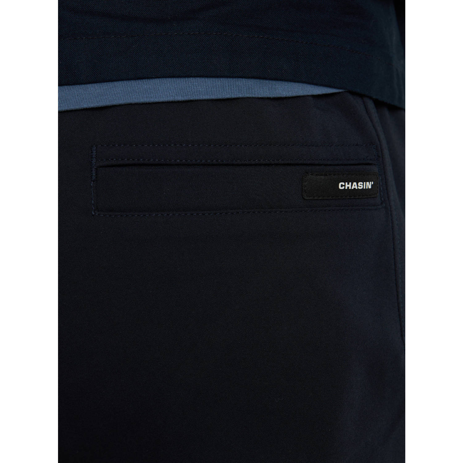 CHASIN' slim chino donkerblauw