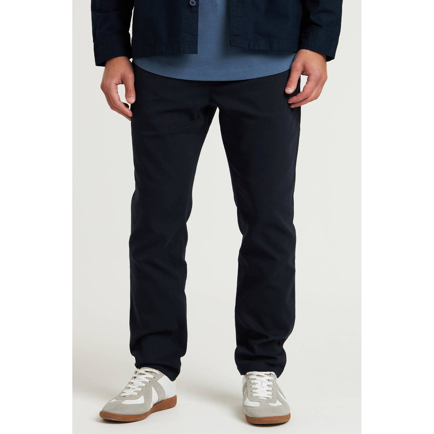 CHASIN' slim chino donkerblauw