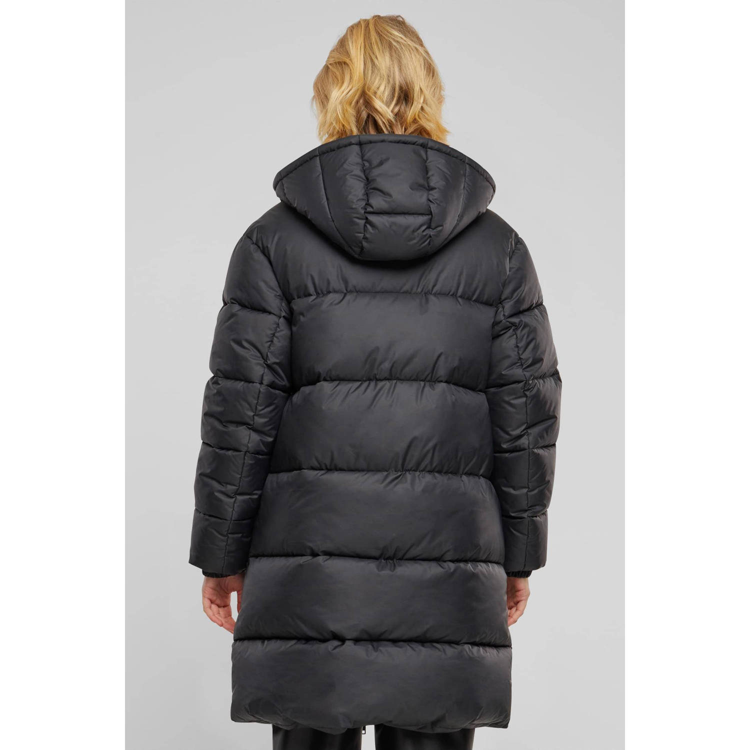 Urban Classics Curvy gewatteerde winterjas zwart