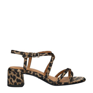   sandalettes met panterprint beige/zwart