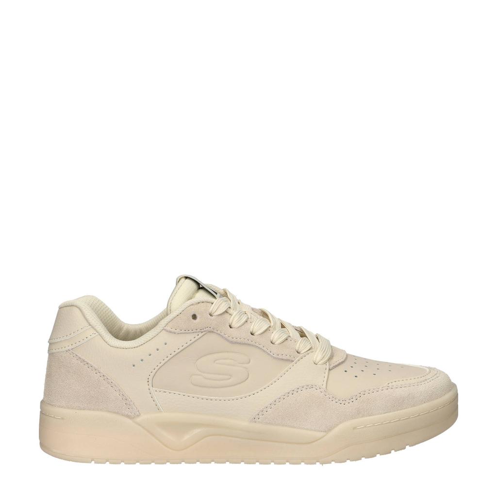 Beige heren Skechers Koopa Volley sneakers van imitatieleer met veters