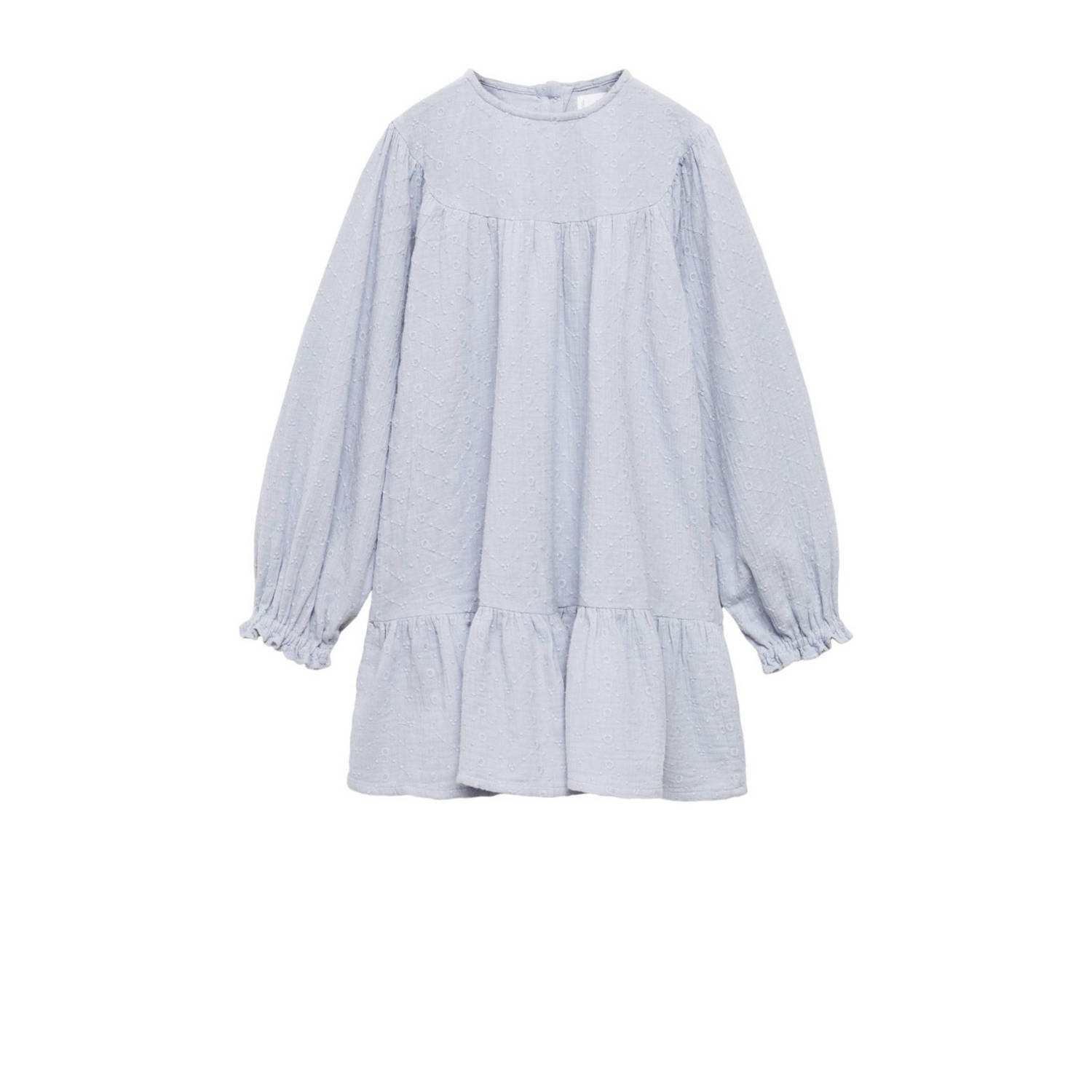 Mango Kids A-lijn jurk pastelblauw
