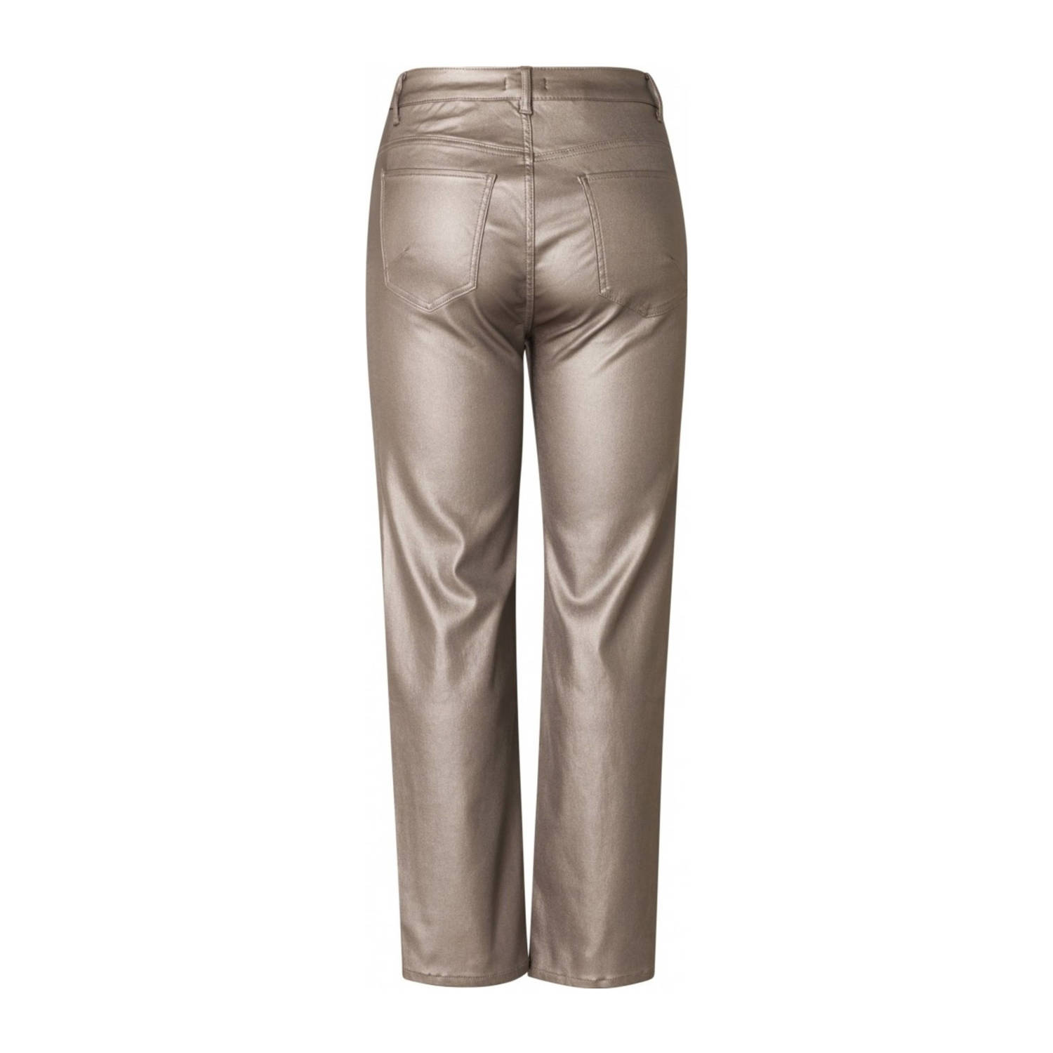 Yest coated mom broek zilver