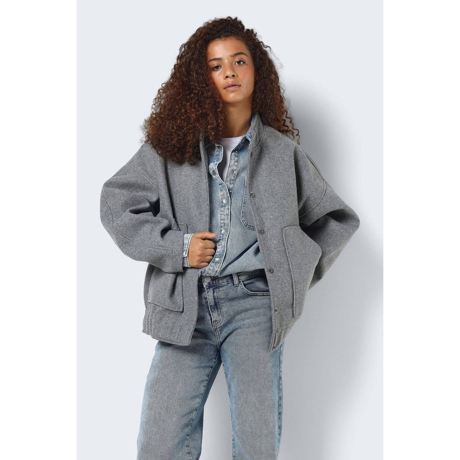 Noisy may Blousejasje NMHALSTON L S BOMBER JACKET WVN NOOS