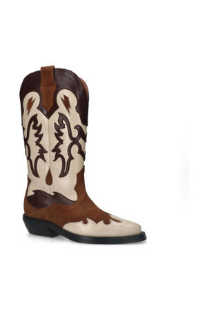 leren cowboylaarzen cognac