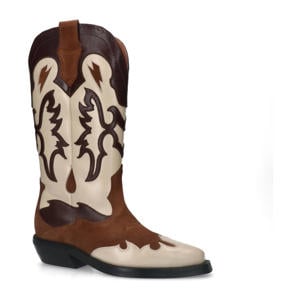 leren cowboylaarzen cognac