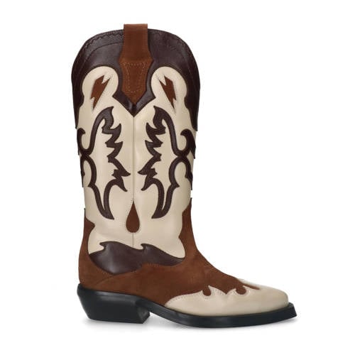 Sacha leren cowboylaarzen cognac afbeelding