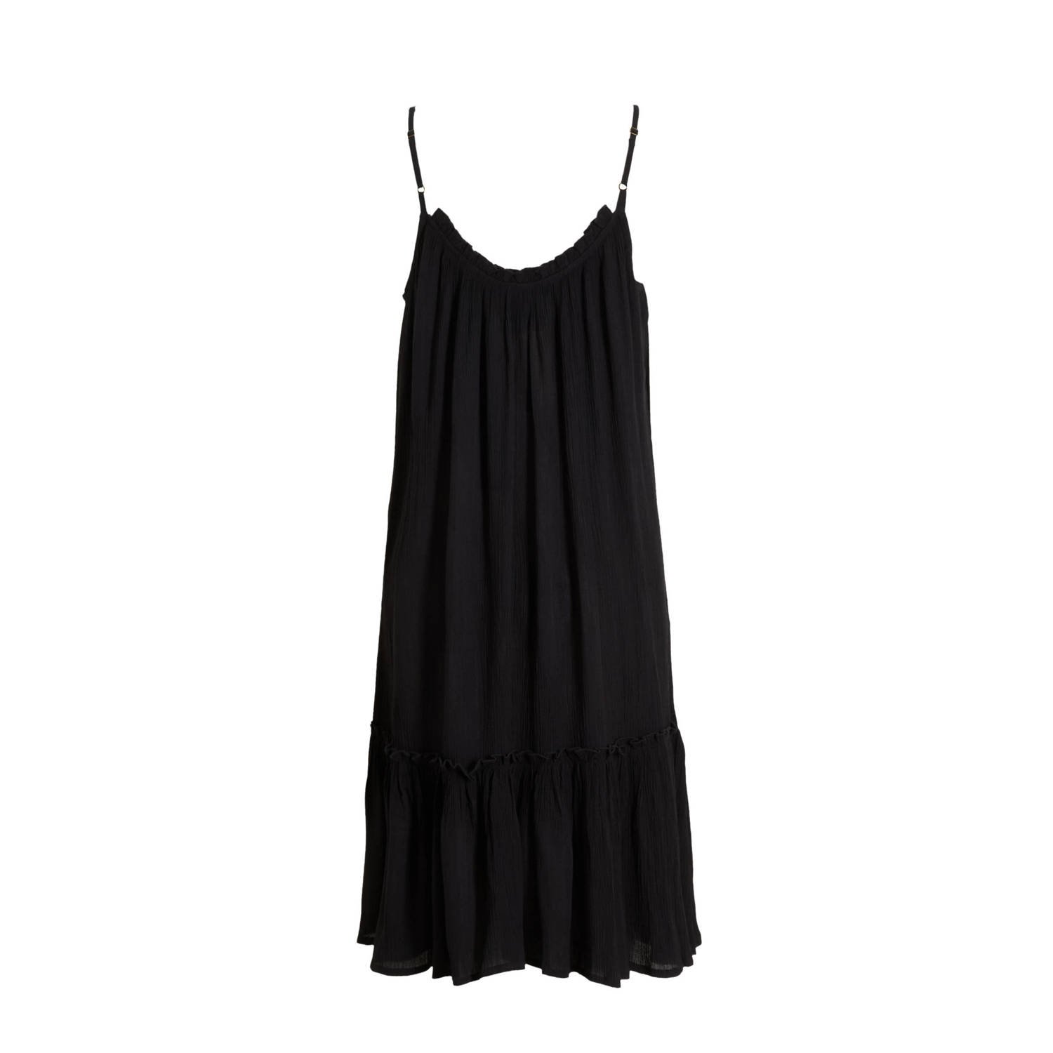 BEACHWAVE crinkle strandjurk zwart