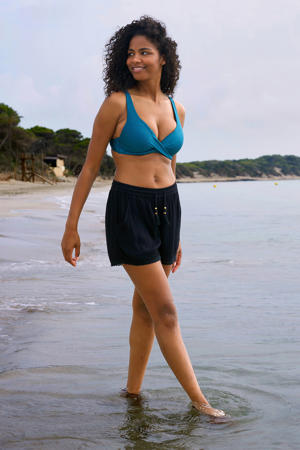 crinkle strandshort zwart