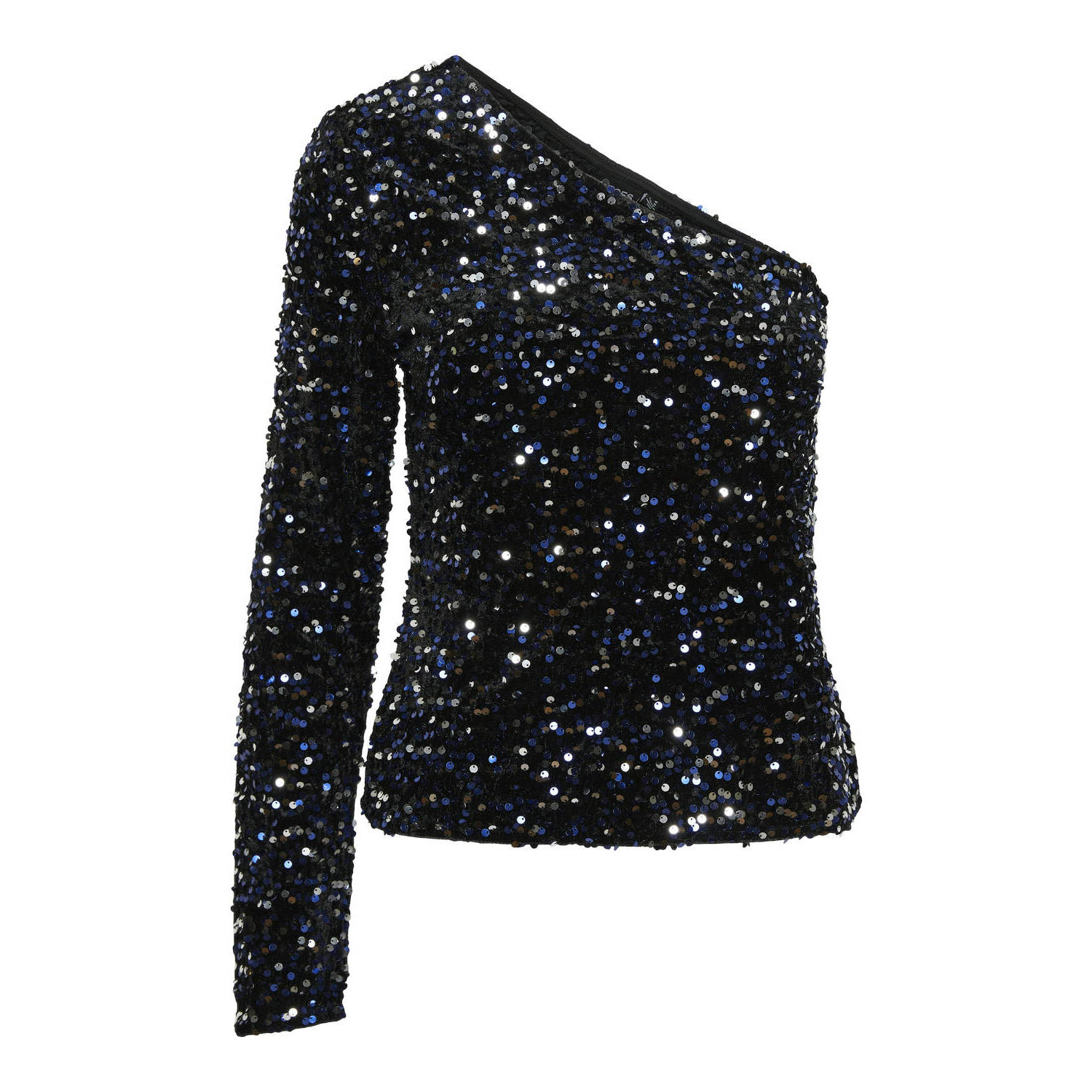 PIECES one shouldertop zwart