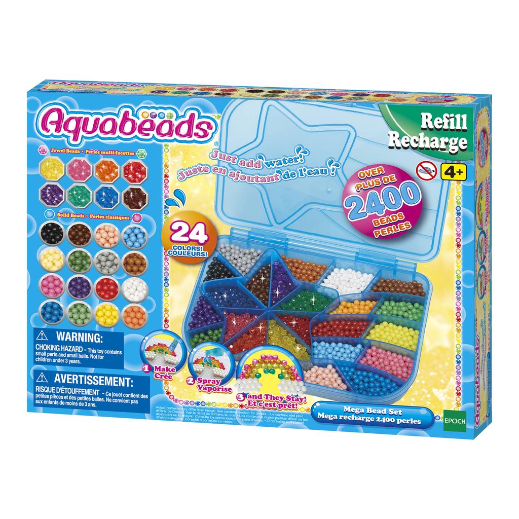 Aquabeads Navulling mega parelpakket met opbergbox