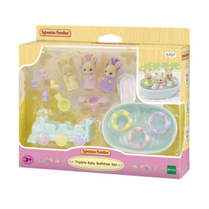  5707 Drieling baby crème konijn badspeelset