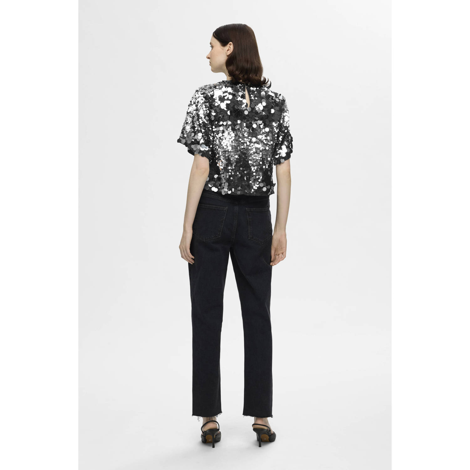 SELECTED FEMME top zilver